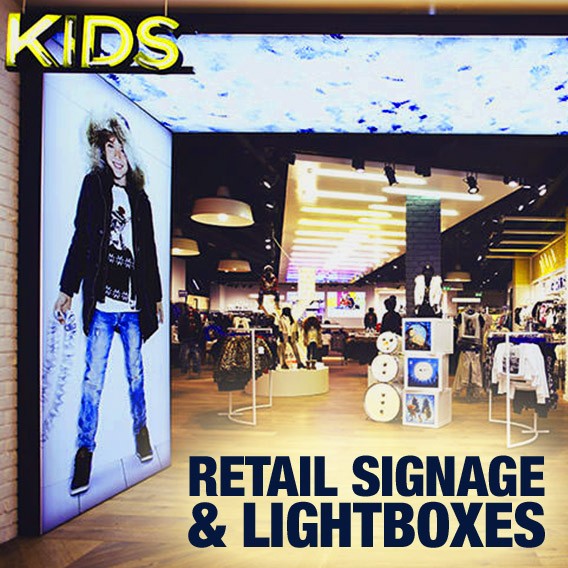 retail signage & lightboxes
