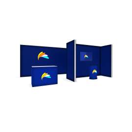 illuminated silicone edge graphic (SEG) exhibition stands