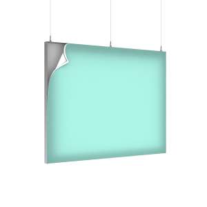 suspended silicone edge (SEG) lightbox frames